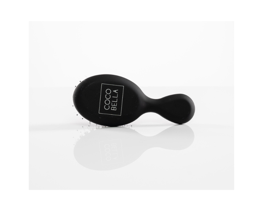 Mini Mixed Nylon & Boar Bristle Brush – Matte Black