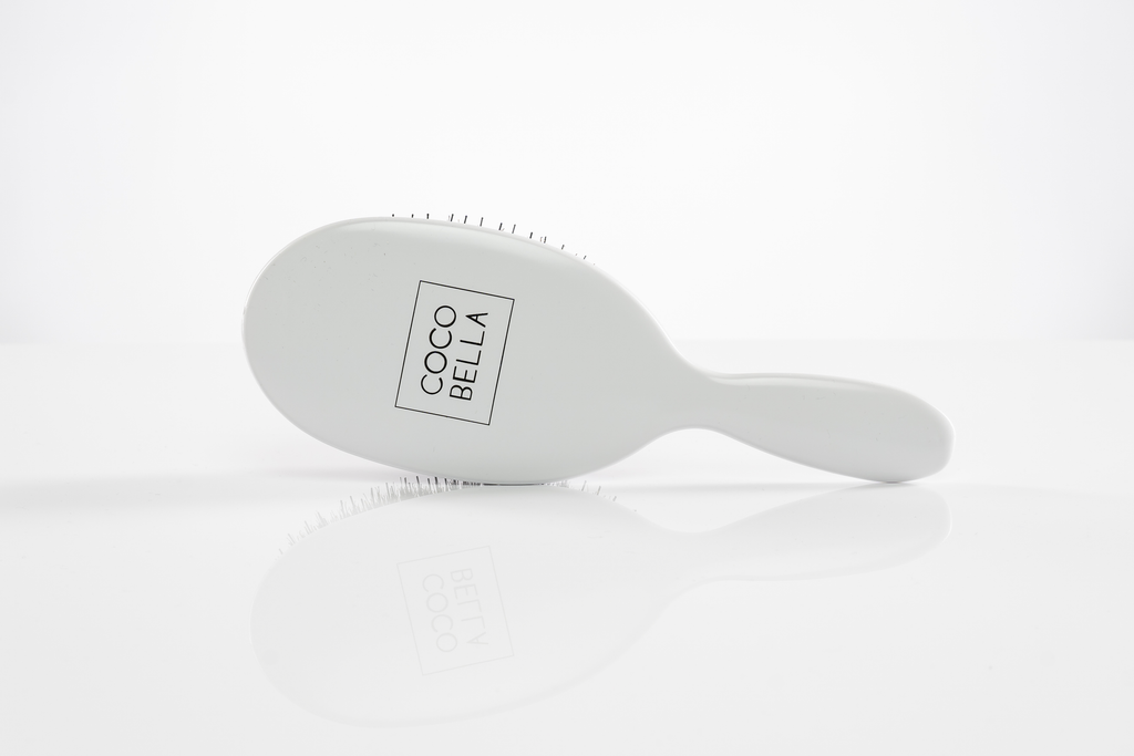 Mixed Nylon & Boar Bristle Brush - White Gloss