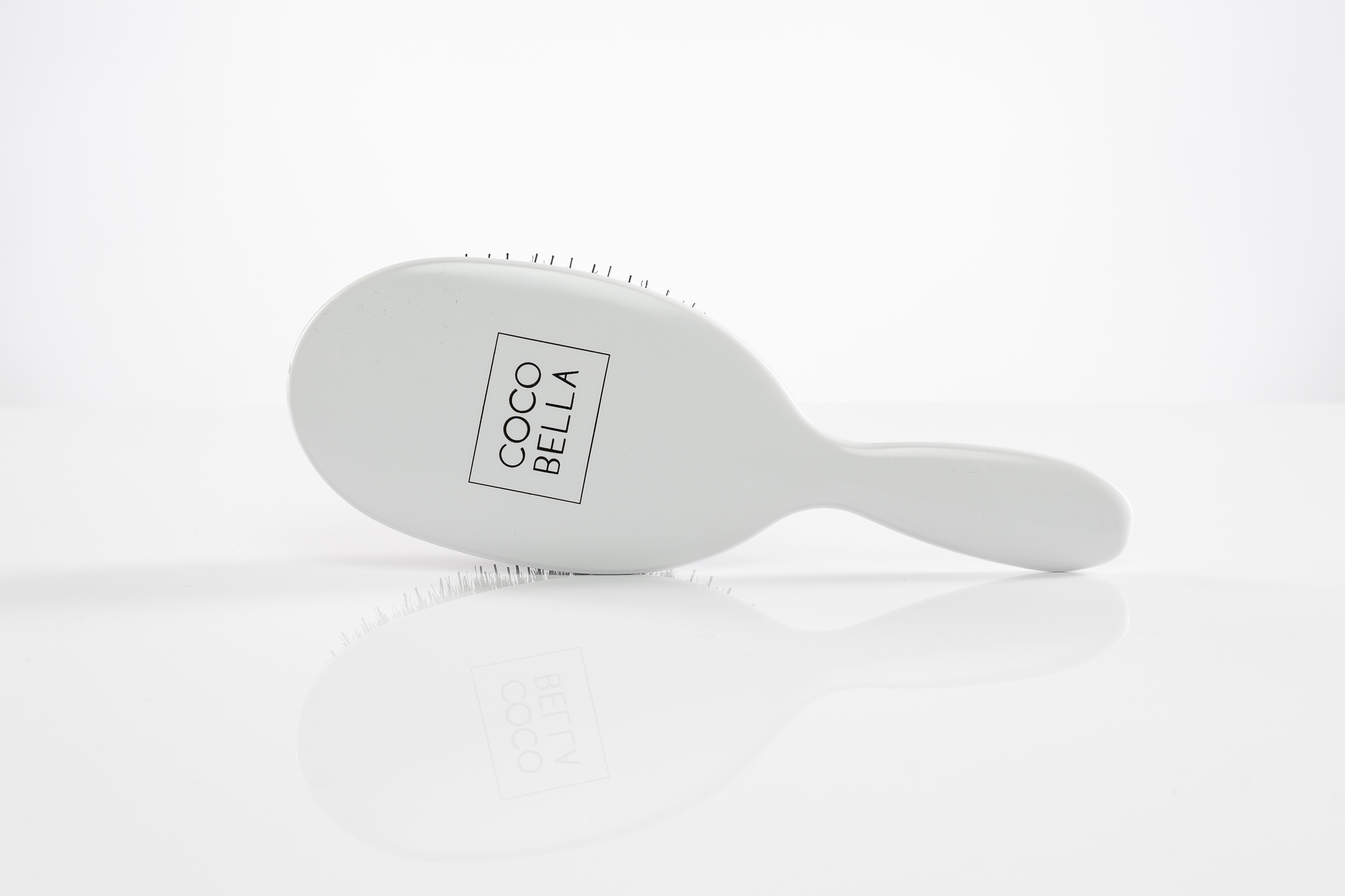 Mixed Nylon & Boar Bristle Brush - White Gloss